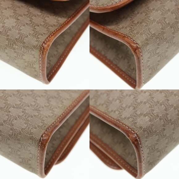 CELINE Macadam Canvas Shoulder Bag Pvc Beige - Picture 10 of 13